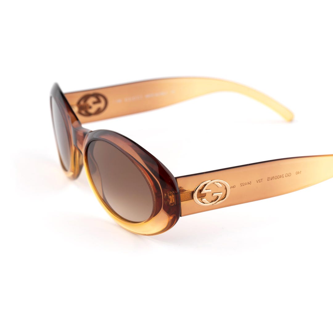 小物 00s arcihive GUCCI oval sunglasses brown GG Tiny oval sunglasses in brown - Gucci | Mytheresa