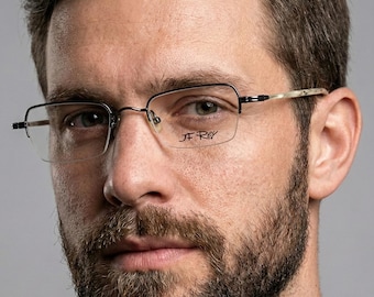 Gafas azules semi al aire, Jean Francois Rey, años 90, vintage, talla pequeña, 134 mm, montura óptica ultrafina, Francia NOS
