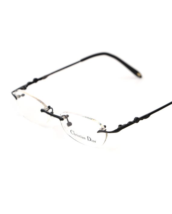 Rimless Oval Glasses, Christian Dior Titanium, Petite Fit 127mm