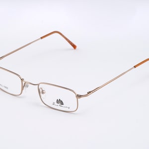 Lunettes de lecture rectangulaires dorées vintage - montures First Country des années 90