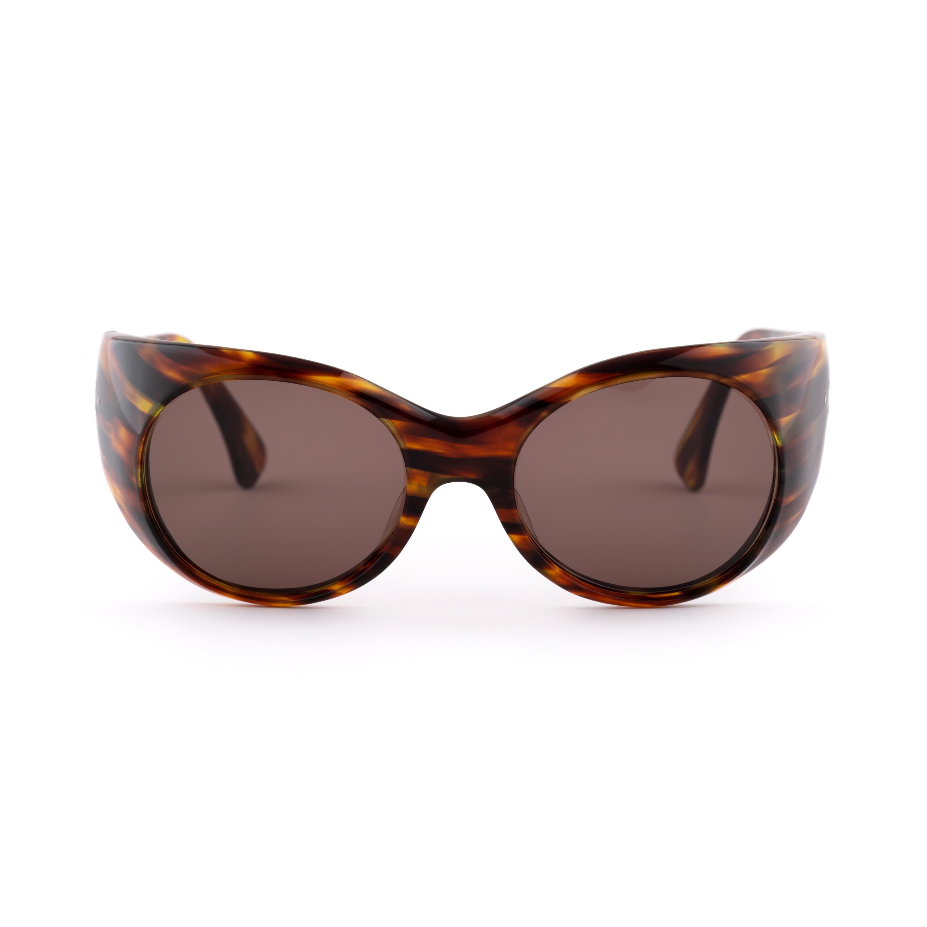 Chunky Tortoise Round Sunglasses, Alain Mikli 80s Vintage, Wide