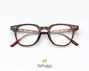 Lunettes Vita vintage VV 1001, monture carrée écaille de tortue, verres bloquant la lumière bleue, lunettes pour hommes et femmes, cadeau pour elle, cadeau pour lui, artisanat