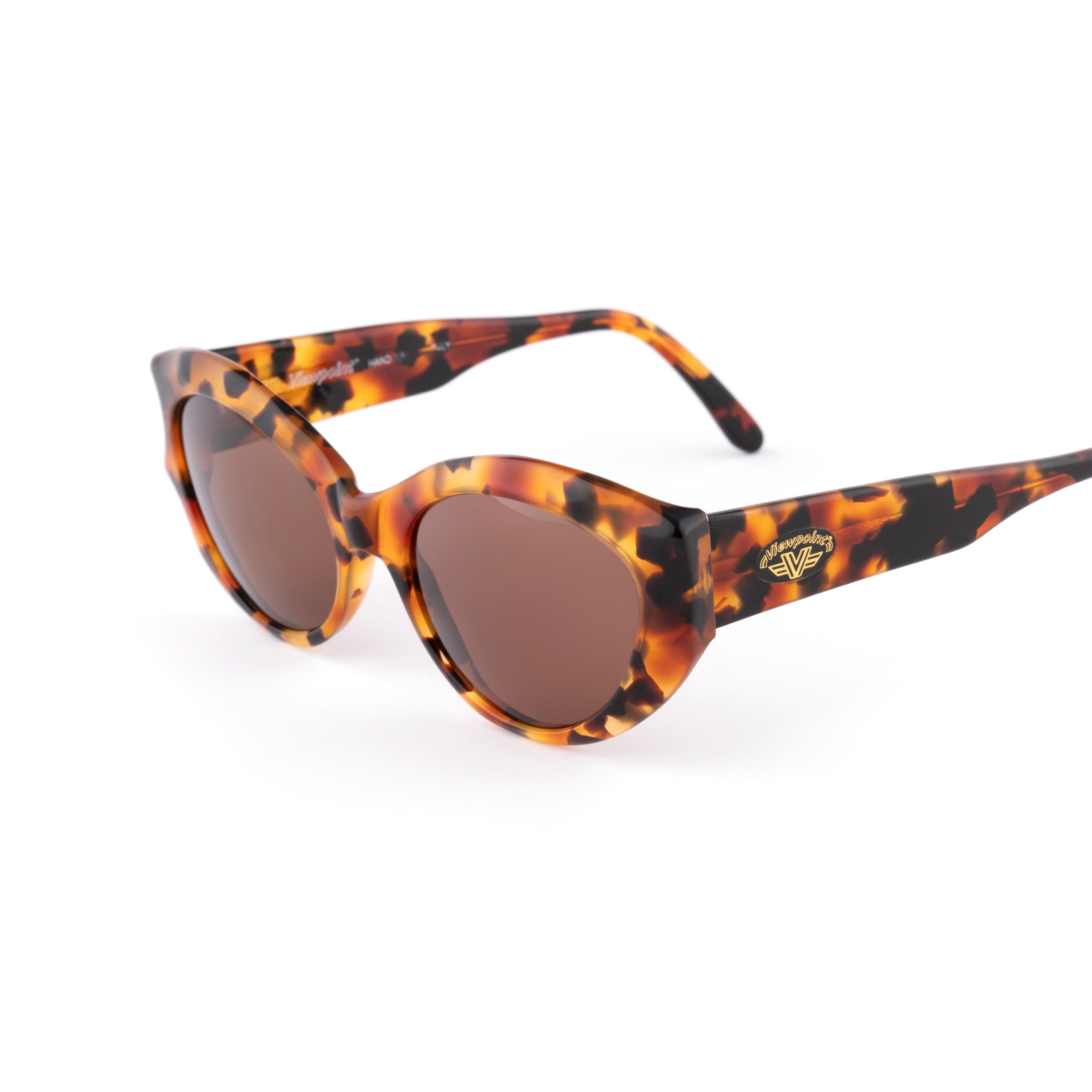o. friulana 90s vintage トータスシェル キャットアイ Tortoise Cat Eye Sunglasses, Chunky Acetate Frame, View Point 90s