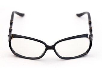 Gucci Vintage 90s Sunglasses | Iconic Bamboo-style Temple Black