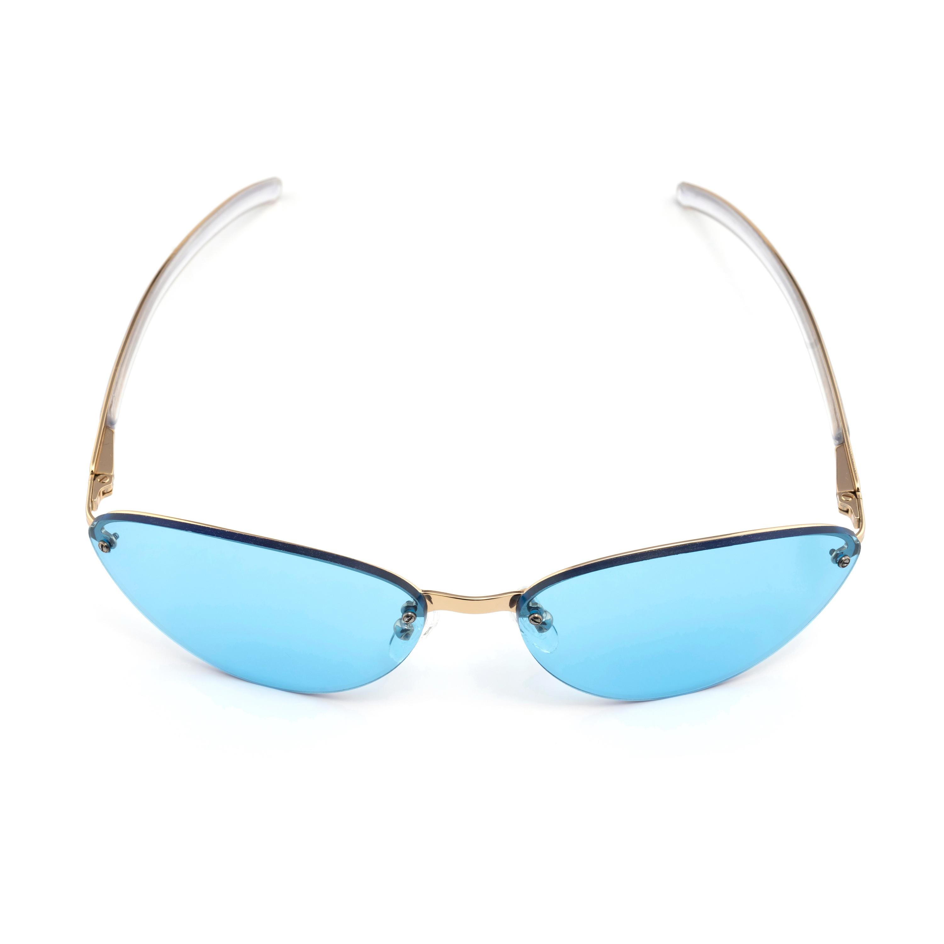 Vintage Blue and cream Women\'s Sunglasses Cateye petite frames glasses Cat Eye Blue Vintage Sunglasses for sale | eBay main image 2