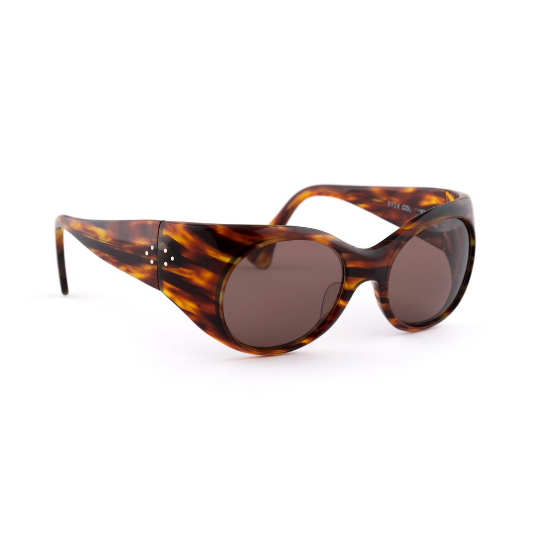 Chunky Tortoise Round Sunglasses, Alain Mikli 80s Vintage, Wide