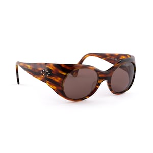 Chunky Tortoise Round Sunglasses, Alain Mikli 80s Vintage, Wide Fit 143mm, Oversized French Designer Frames NOS