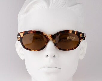 Persol Ratti 830 Vintage Sunglasses, 80s Tortoise Cat Eye, Wide