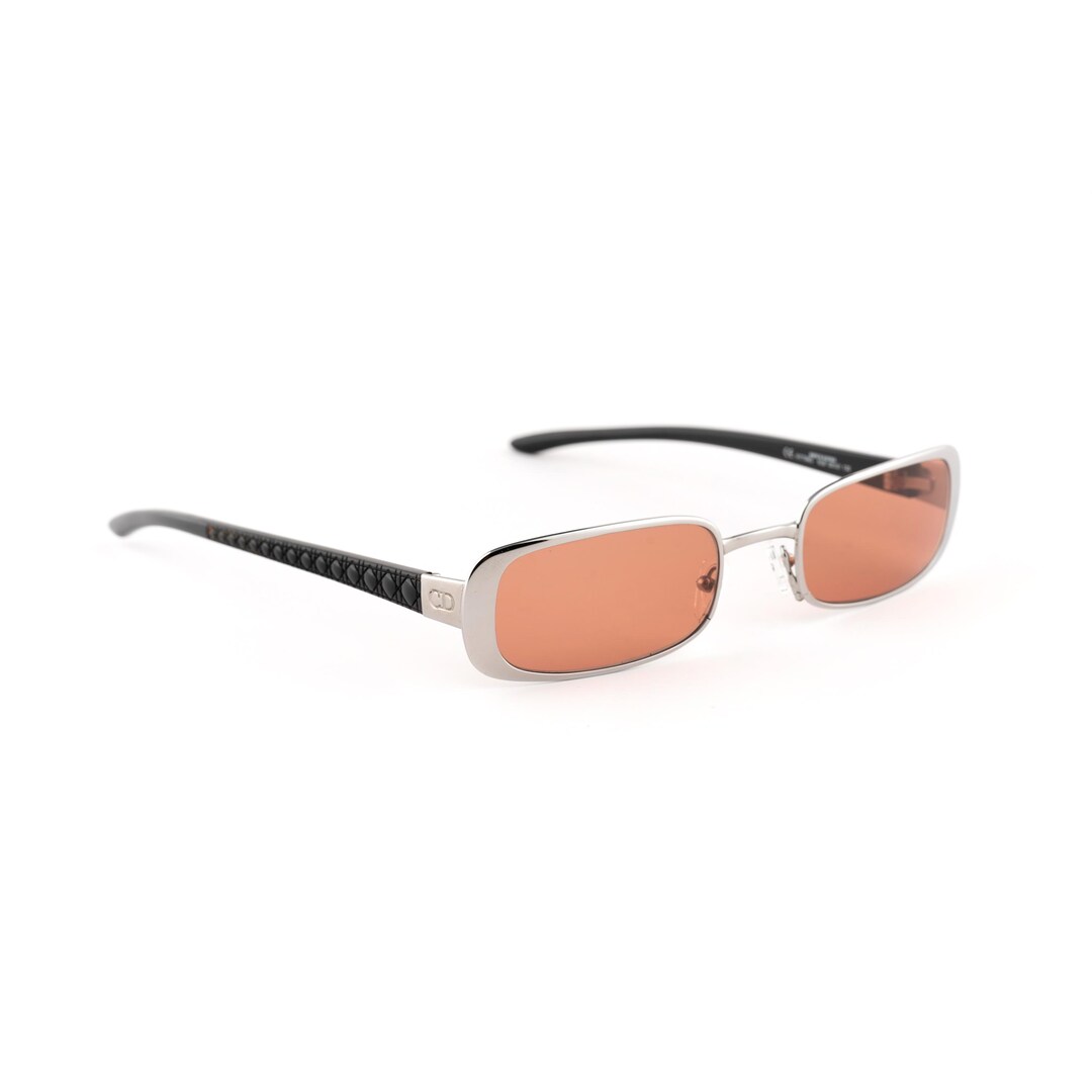 Orange Tinted Rectangle Sunglasses, Christian Dior Vintage 90s