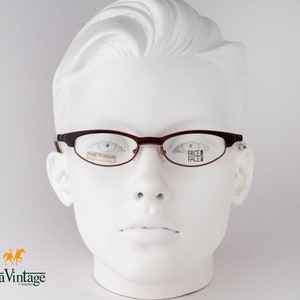 Face a Face vintage eyeglasses, Vintage 90s club master titanium brown cat eye women eyeglasses, NOS