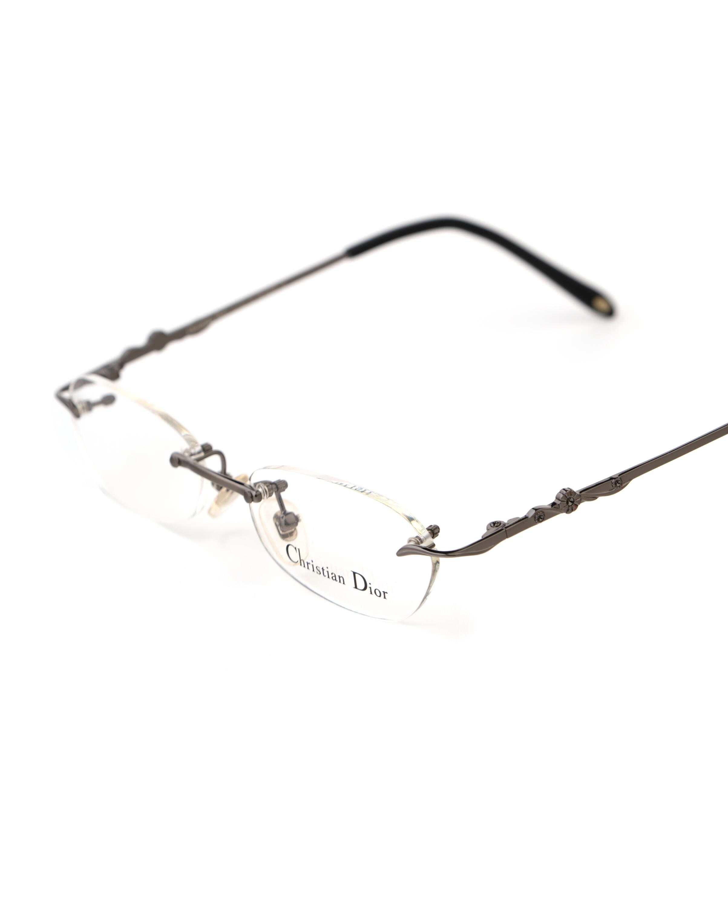Titanium Rimless Glasses, Petite Fit 127mm, Christian Dior 90s