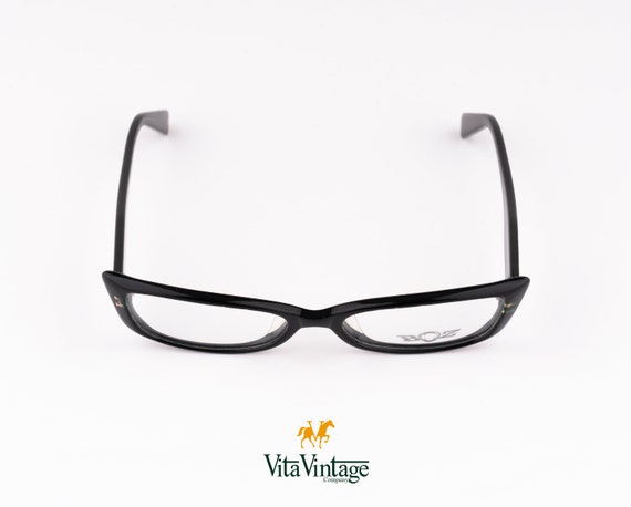 Boz Daphnee vintage eyewear, 90s black rectangle … - image 7
