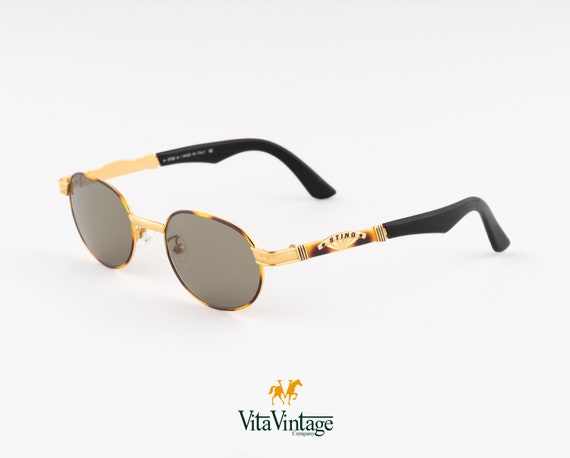 Sting 4089 sunglasses, 90s gold oval tortoise wom… - image 3