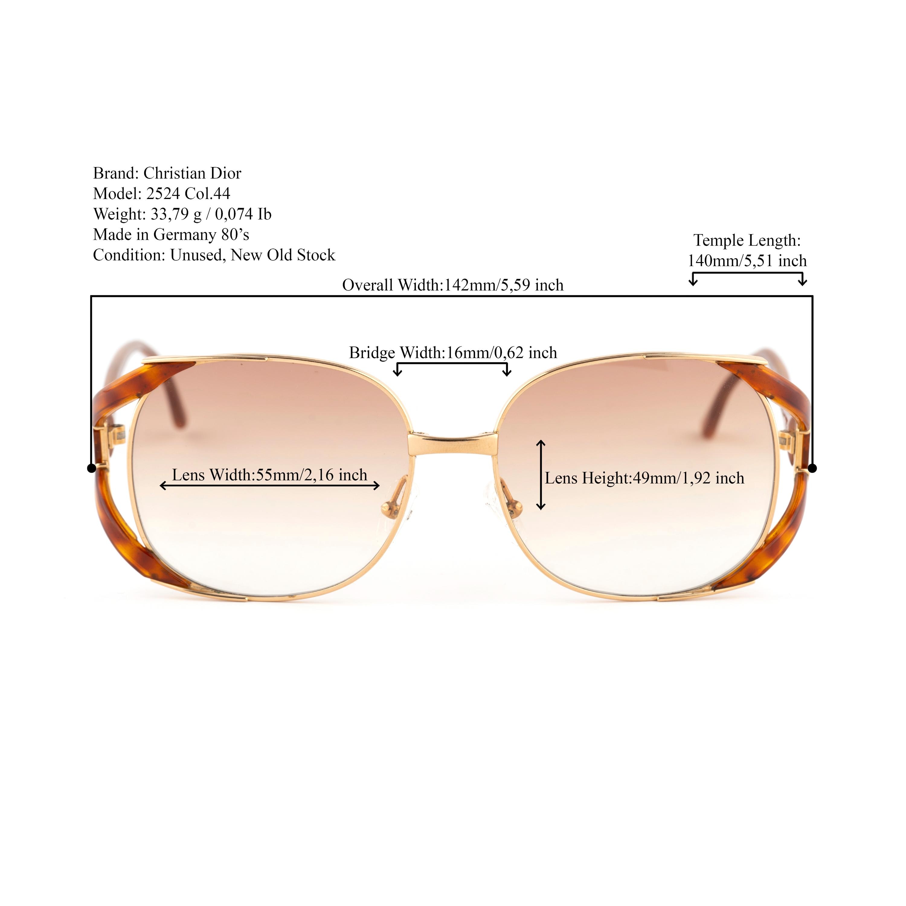 Christian Dior 2524 Oversized Butterfly Sunglasses, Vintage 80s