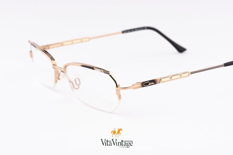 Cazal 464 vintage eyeglasses, 90s made in Germany semi rimless rectangle man vintage frame, NOS image 5