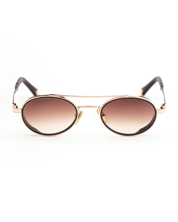 Side Shield Aviator, Gold Oval Sunglasses, Chianti Occhiali  display picture 1