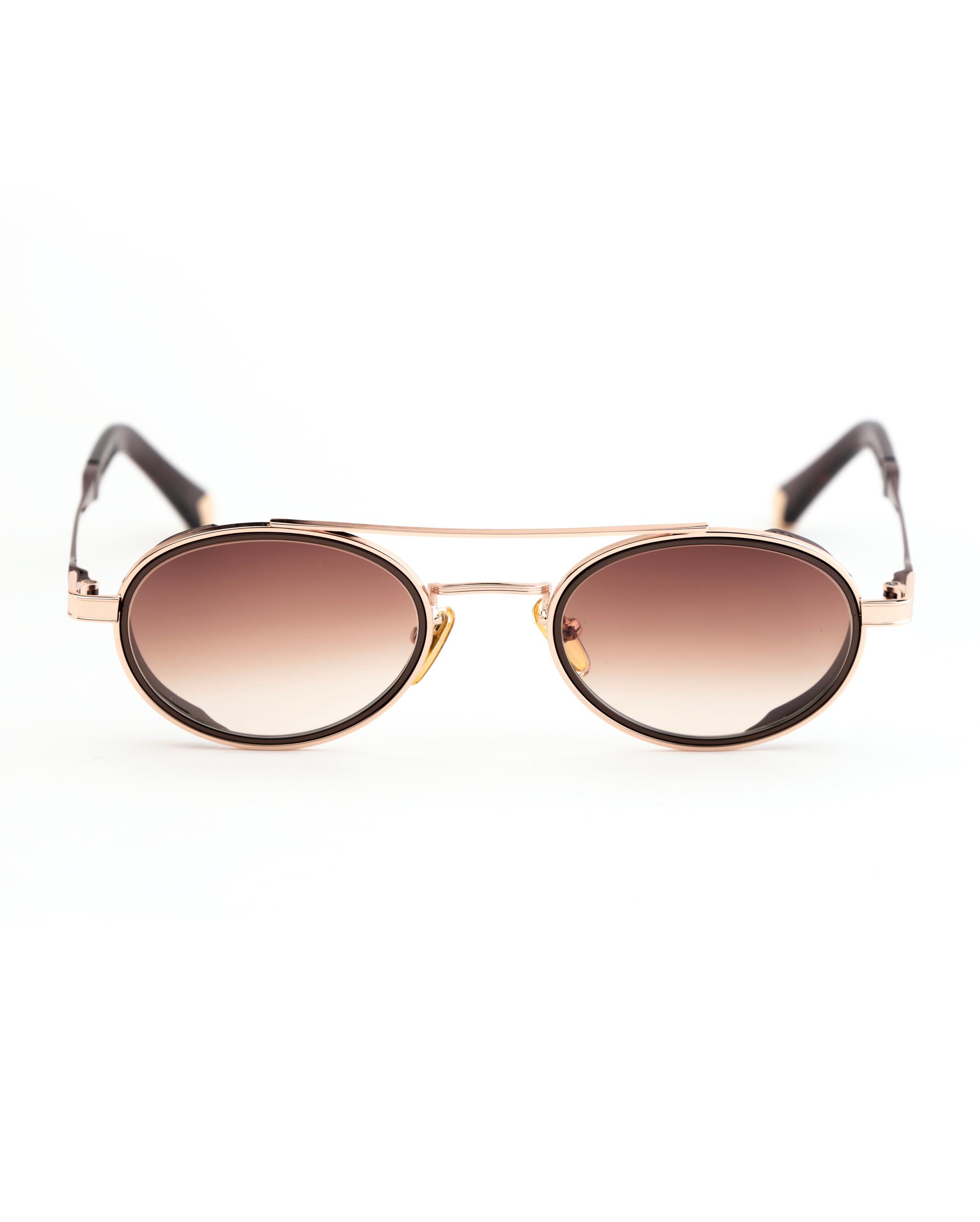 Side Shield Aviator, Gold Oval Sunglasses, Chianti Occhiali  display picture 2