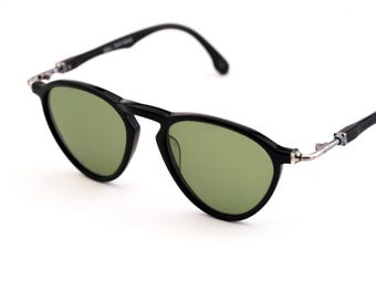 Ray-Ban B&L USA Gatsby DLX Style 2 W1527 Black Sunglasses, G15 Mineral Glass Lens, 90s Vintage, XXL Wide Fit 147mm