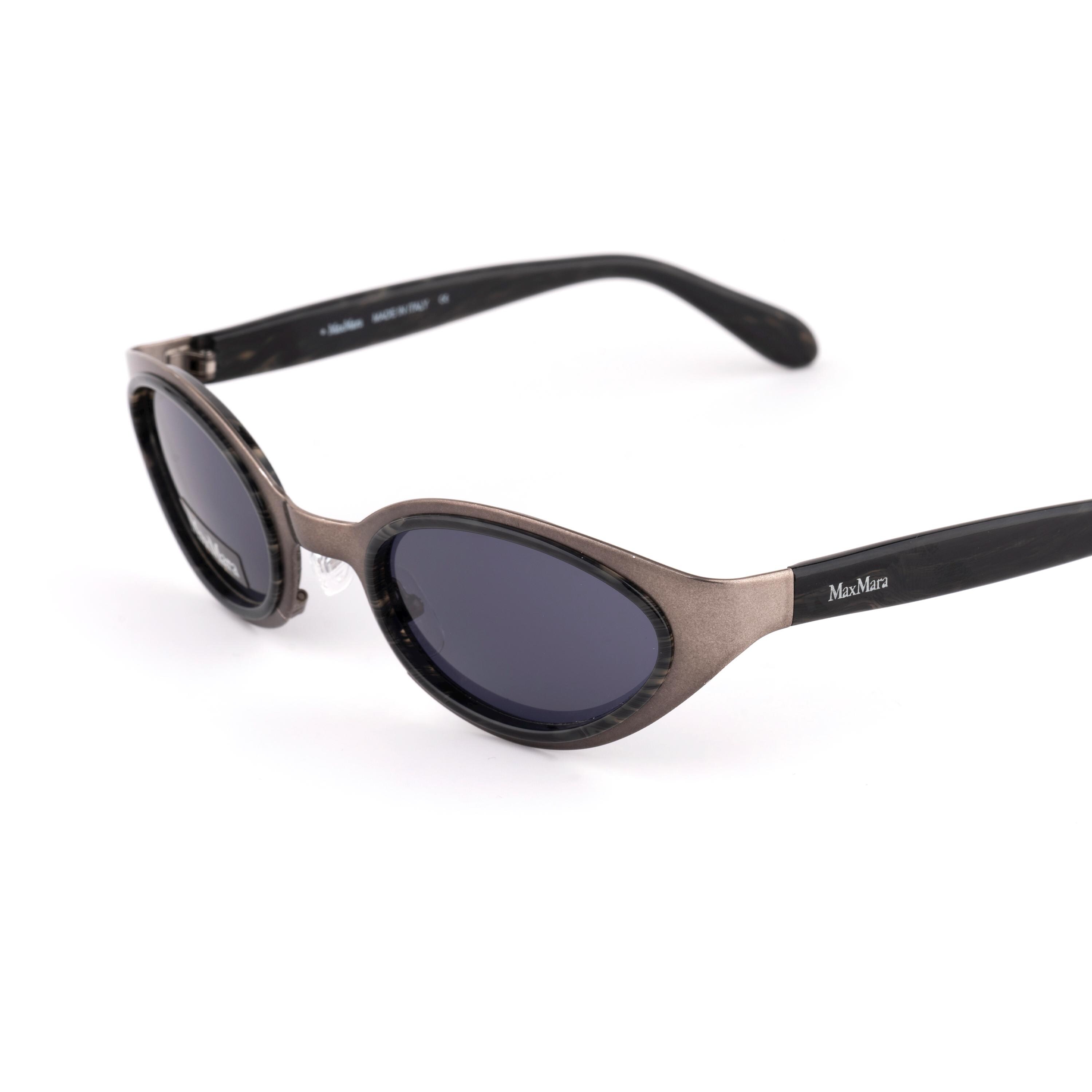 MaxMara Tortoise Shell Cat-Eye Sunglasses with Gun Metal M LOGO Max Mara Cat Eye Tortoiseshell Sunglasses - Multicolor - 15  main image 4