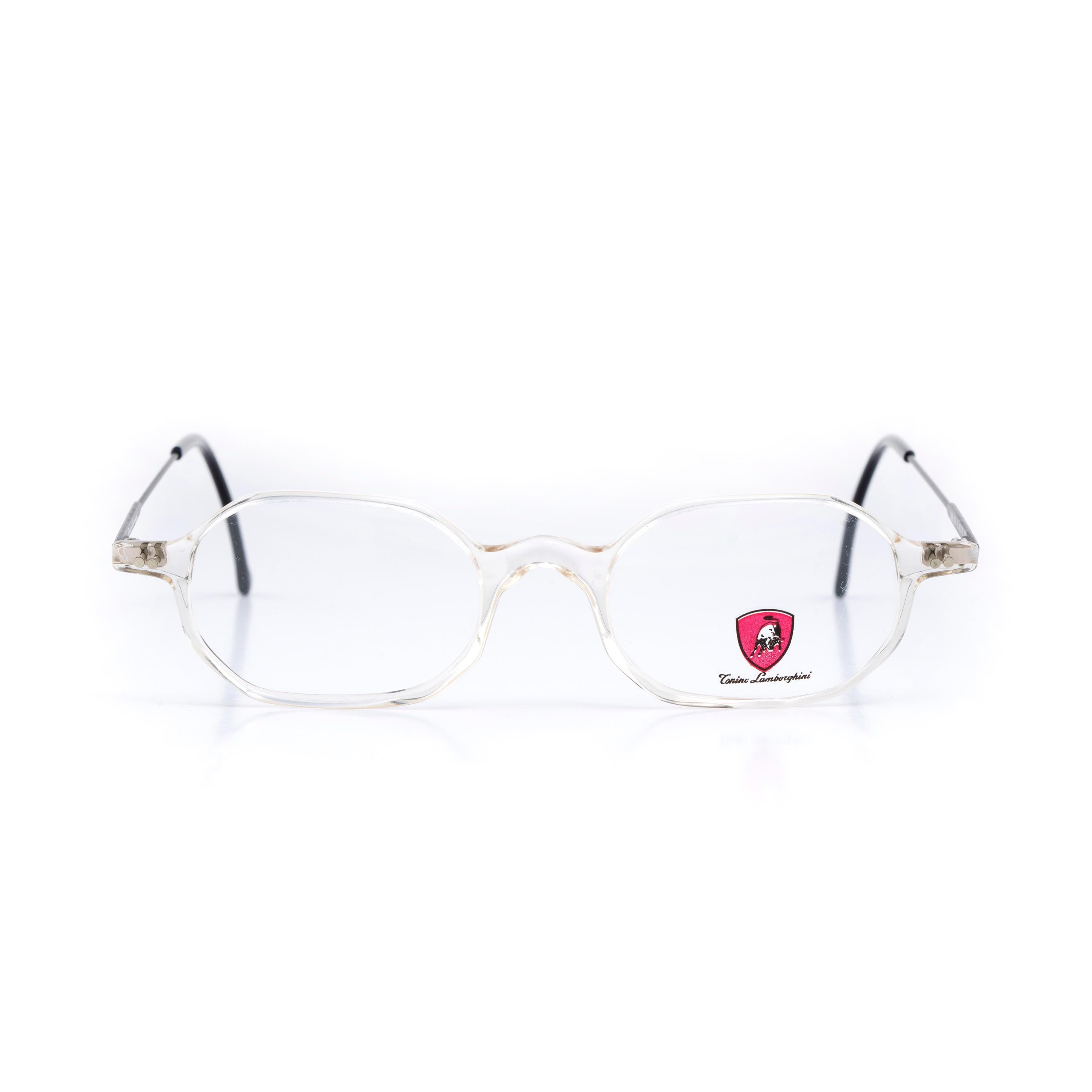 Clear Acetate Hexagon Eyeglasses, Tonino Lamborghini Vintage 90s