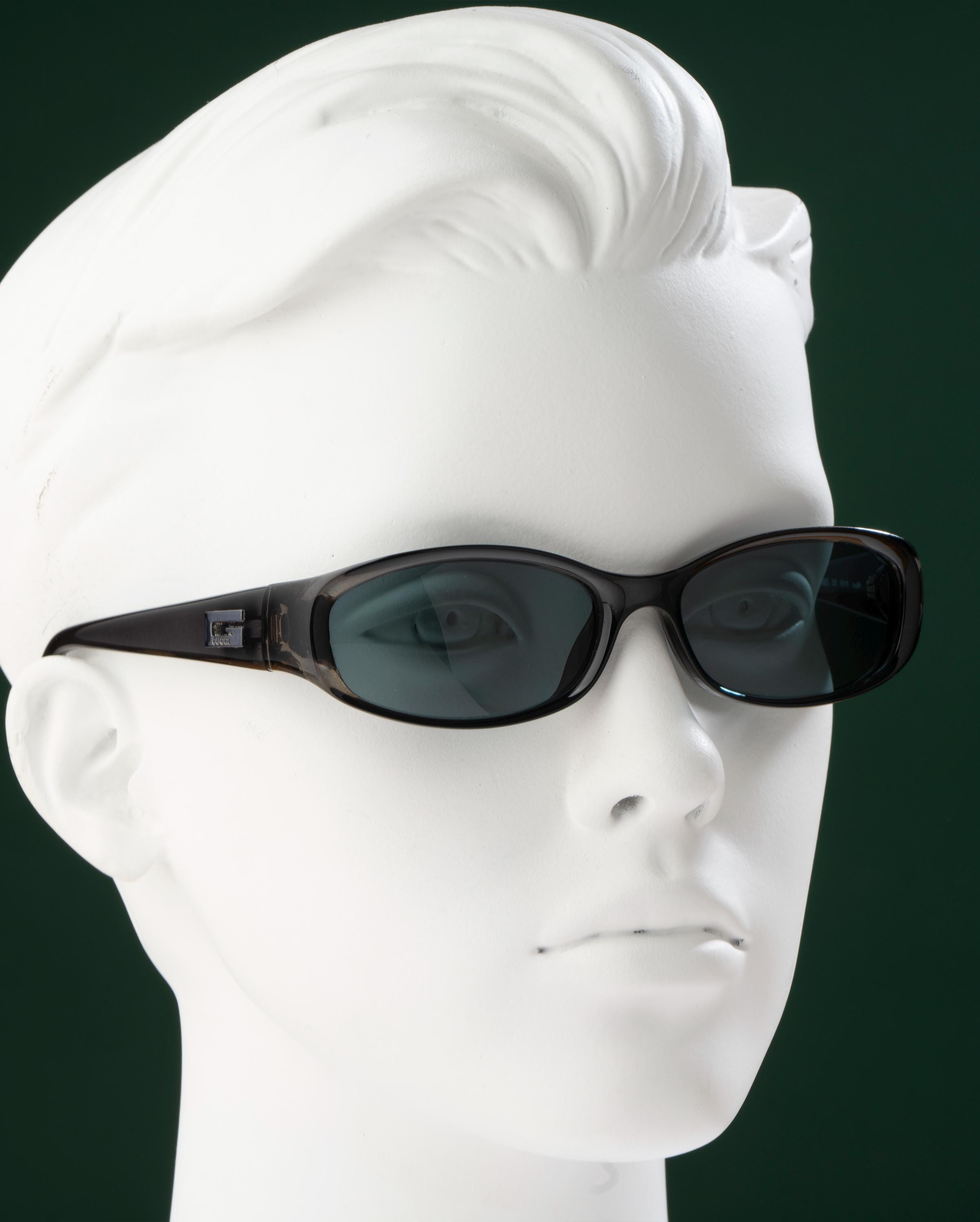 Gucci Sunglasses GG 2456, Smoke Clear Translucent, Blue Lens