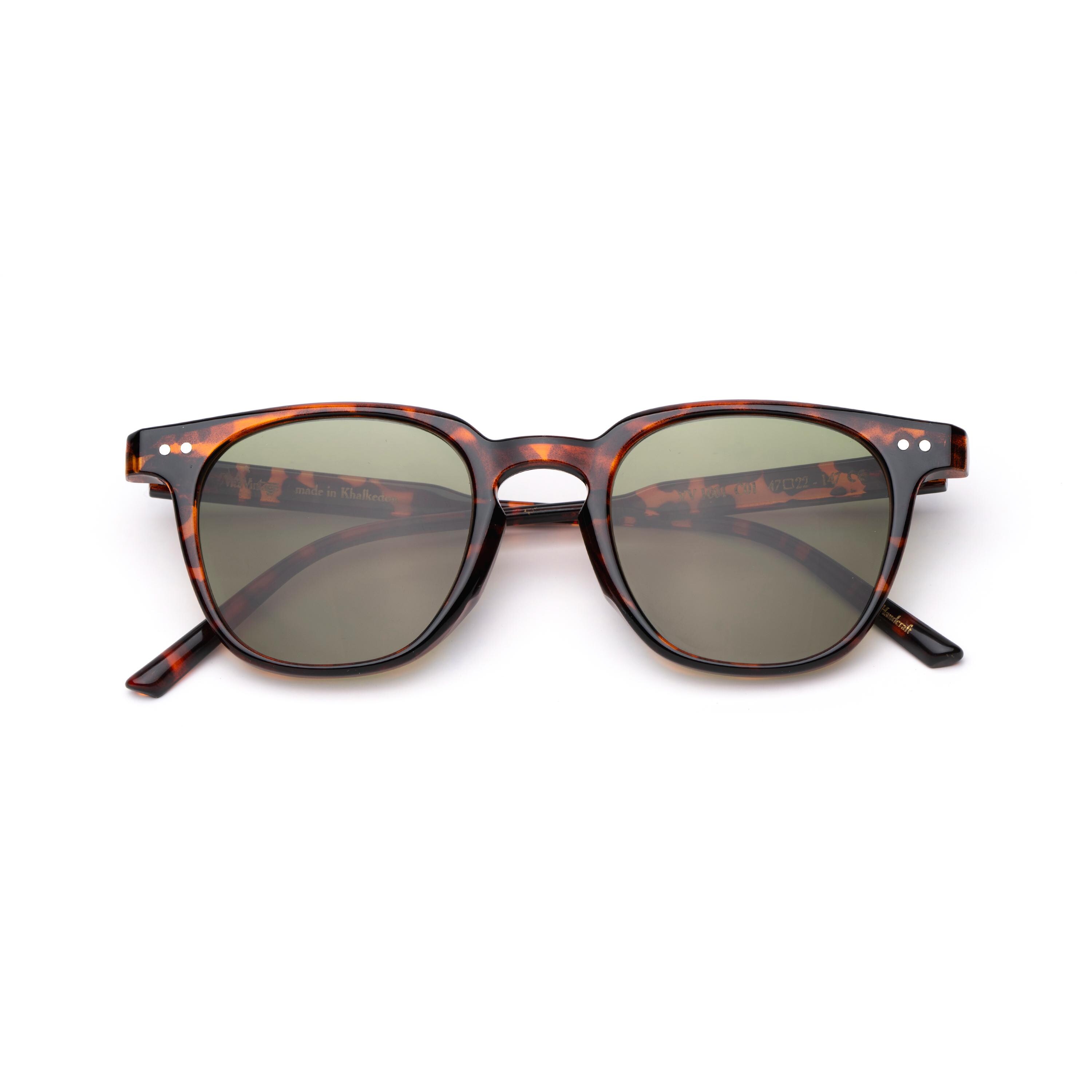 Solaris Tortoise Shell Square Frame Sunglasses with Case Brown Tortoiseshell Square Sunglasses | Polarized UV400  main image 3