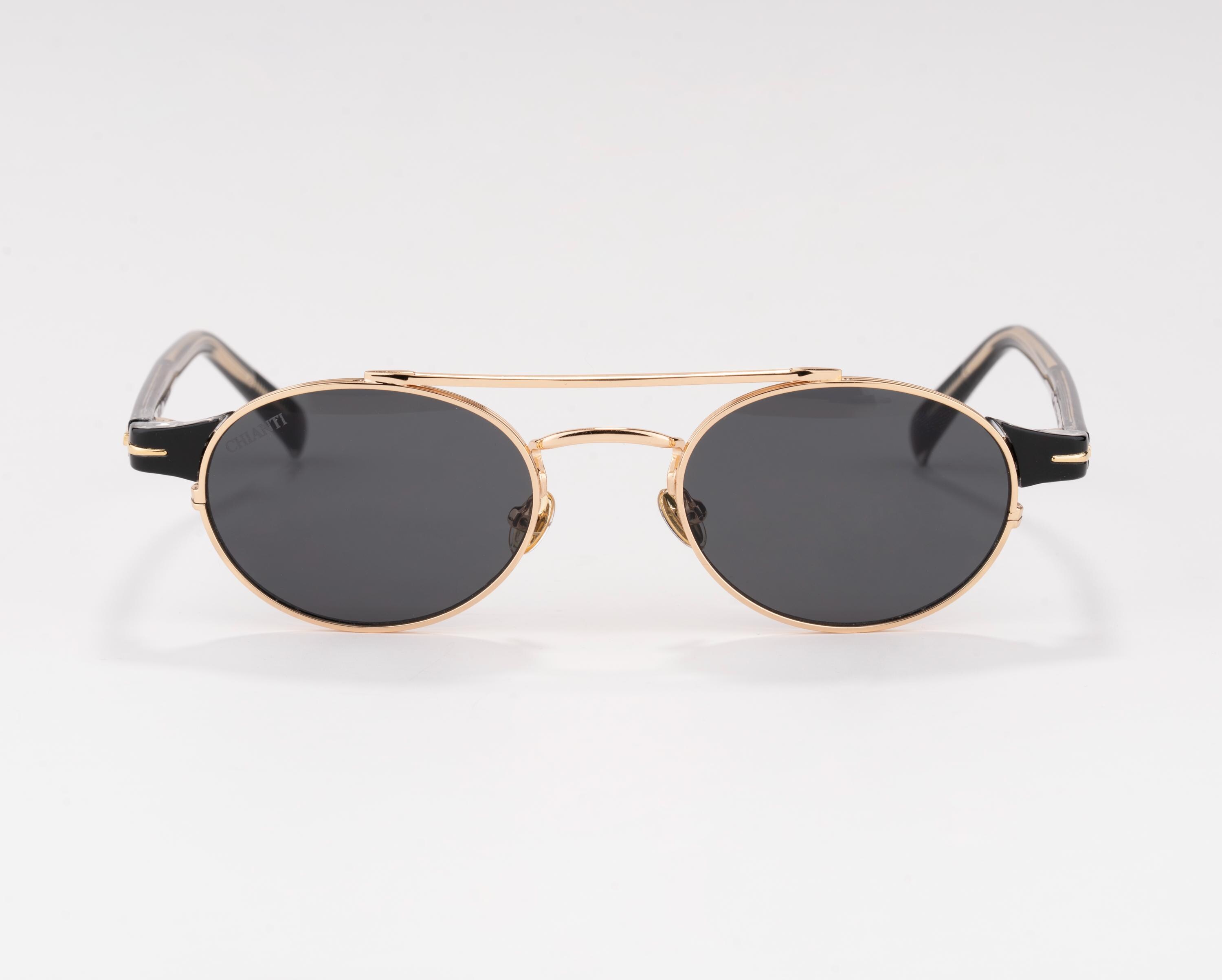 Gold Aviator Sunglasses with Black Lenses - Luxury Double Bridge Style Bottega Veneta Men main image 2