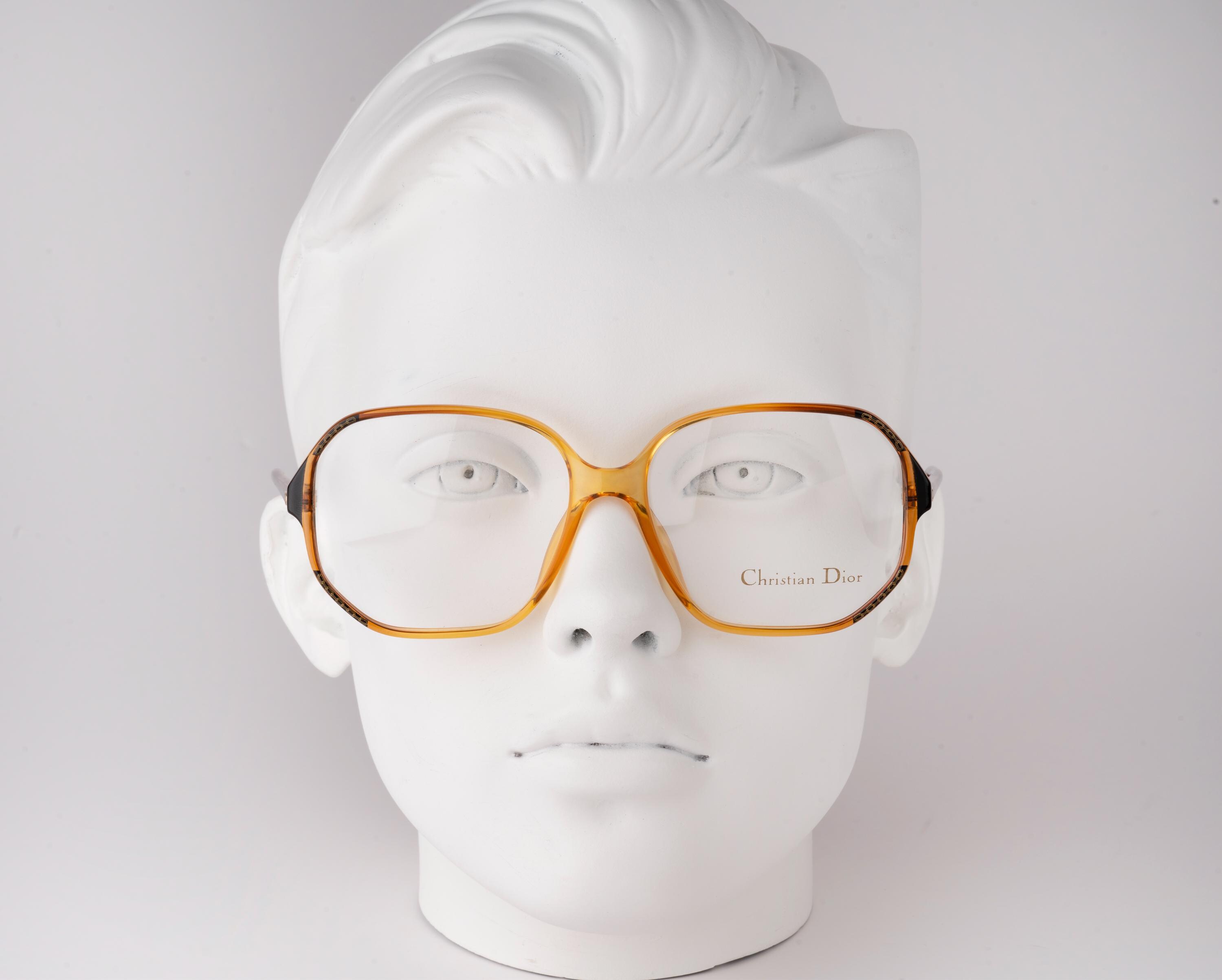 Christian Dior ディオール アンティークフレーム Christian Dior 2459 Vintage Eyeglasses - 90s Yellow Big