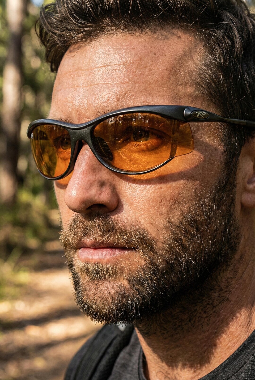 Interchangeable Lens Sunglasses, Weps 410 Sport Wrap, Yellow Night