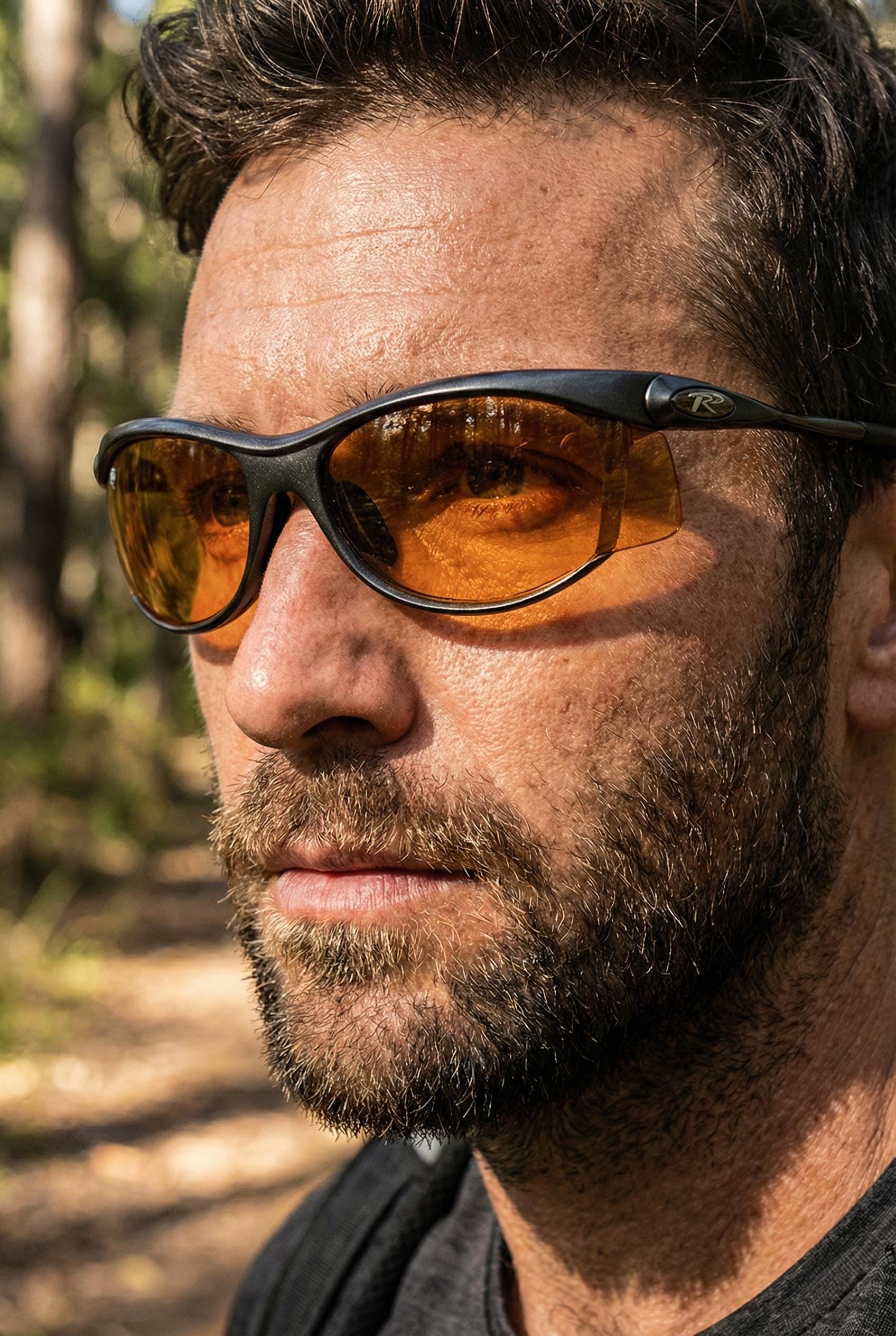 Interchangeable Lens Sunglasses, Weps 410 Sport Wrap, Yellow Night