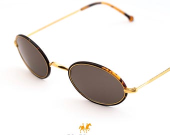 Vintage Gold & Tortoise Oval Sunglasses: Safilo Back to Basics New Old Stock