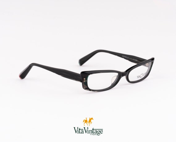 Boz Daphnee vintage eyewear, 90s black rectangle … - image 4