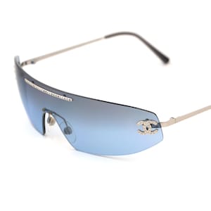 Chanel Rimless Sunglasses Rhinestone - Etsy