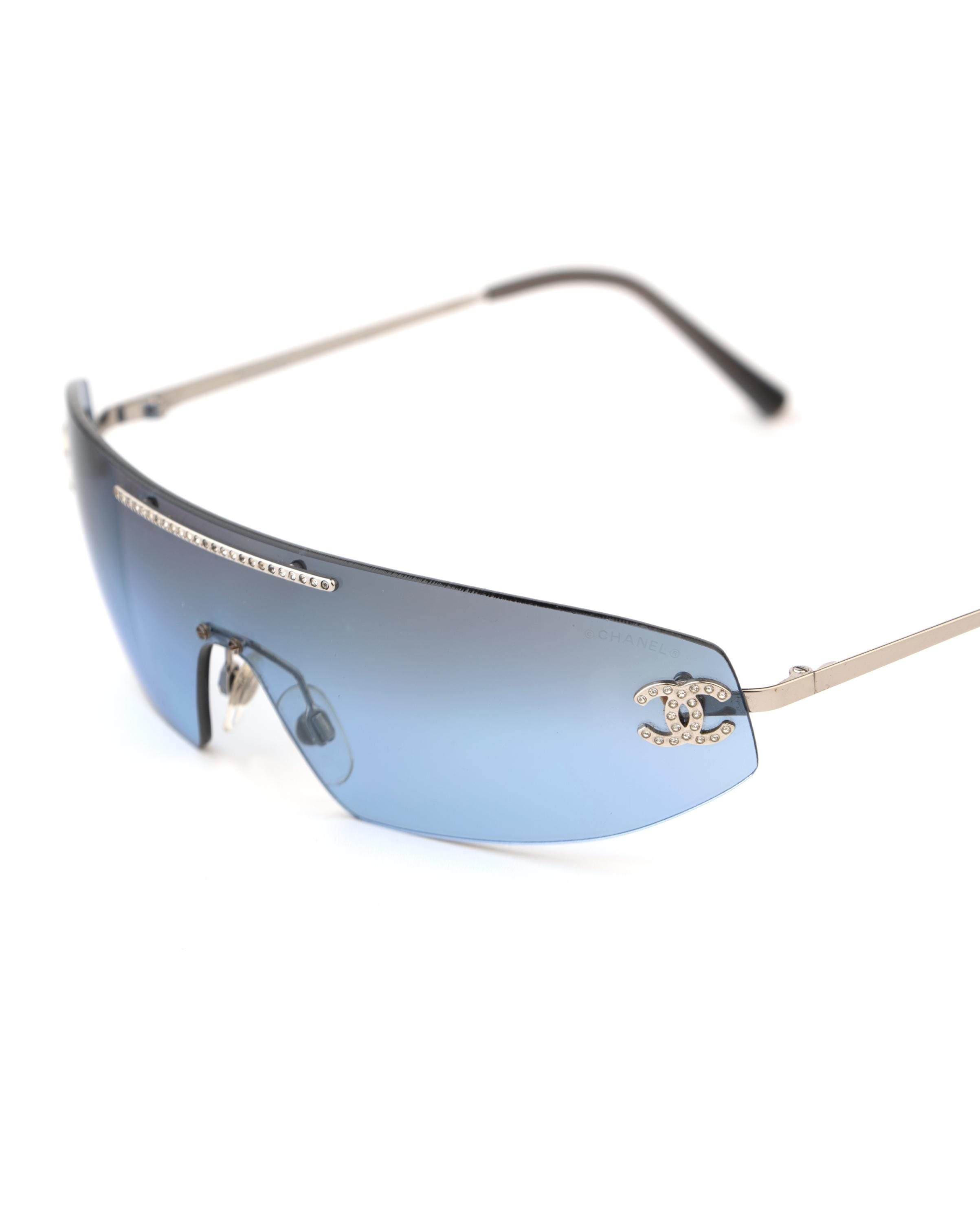 Chanel rimless sunglasses rhinestone - Etsy 日本