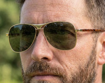 Lunettes De Soleil Vintage Sting 155 - New Old Stock Années 80 - Italie - Style Aviateur Transparent