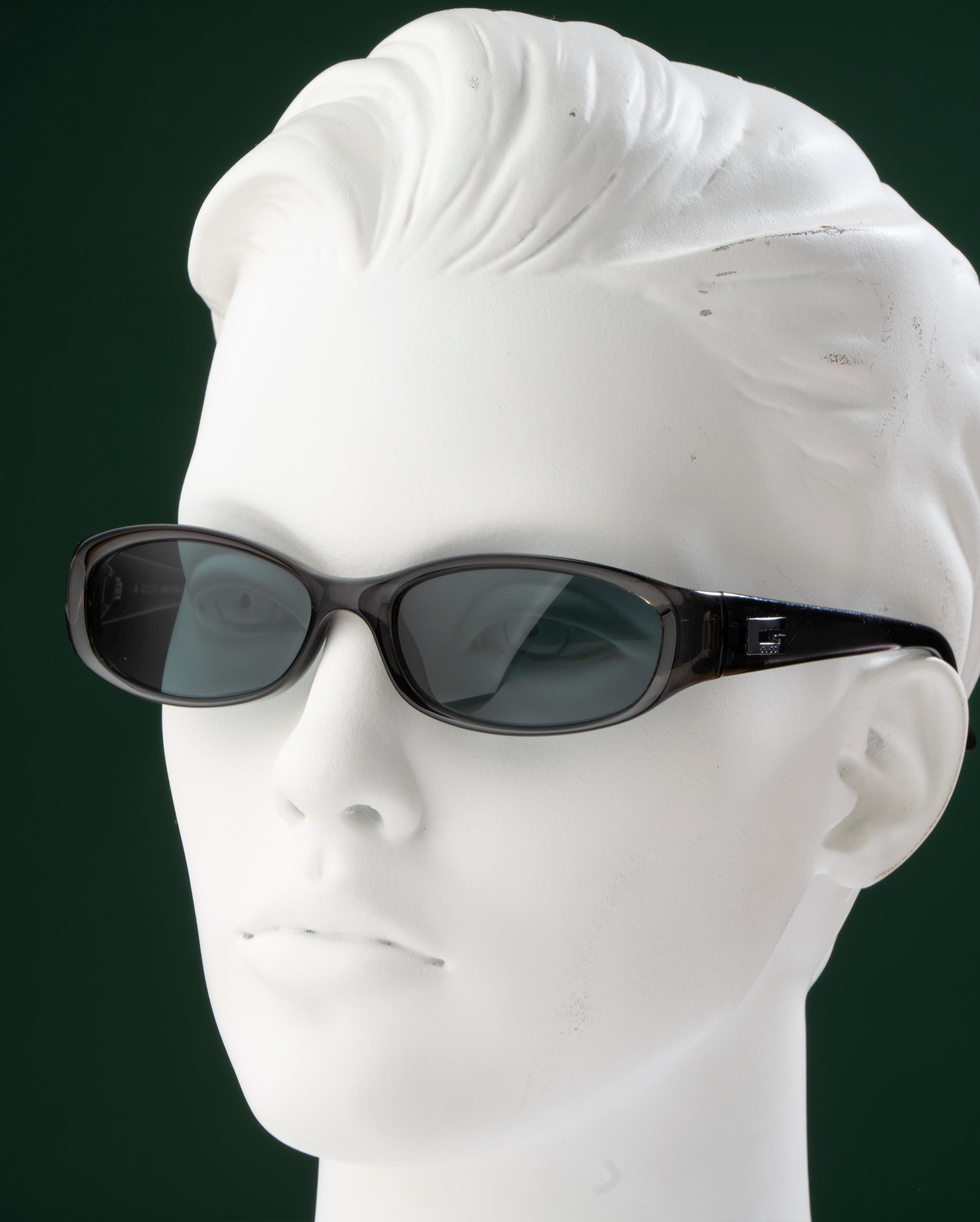 Gucci Sunglasses GG 2456, Smoke Clear Translucent, Blue Lens