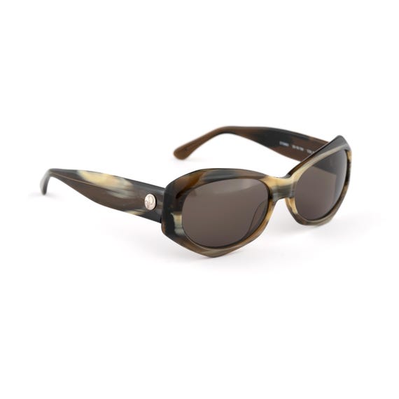 Tortoise Vintage Small Cat Eye sunglasses Gold Tortoiseshell Small Cat Eye 90s Vintage Sunglass Green  main image 2