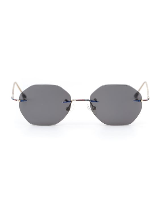 Rimless Hexagon Sunglasses, Petite Fit 128mm, Collezione 