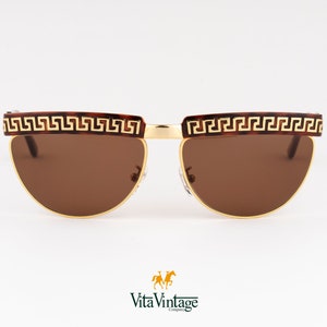 Gianni Versace S83 Sunglasses: 90s Vintage Gold Frame, New Old Stock
