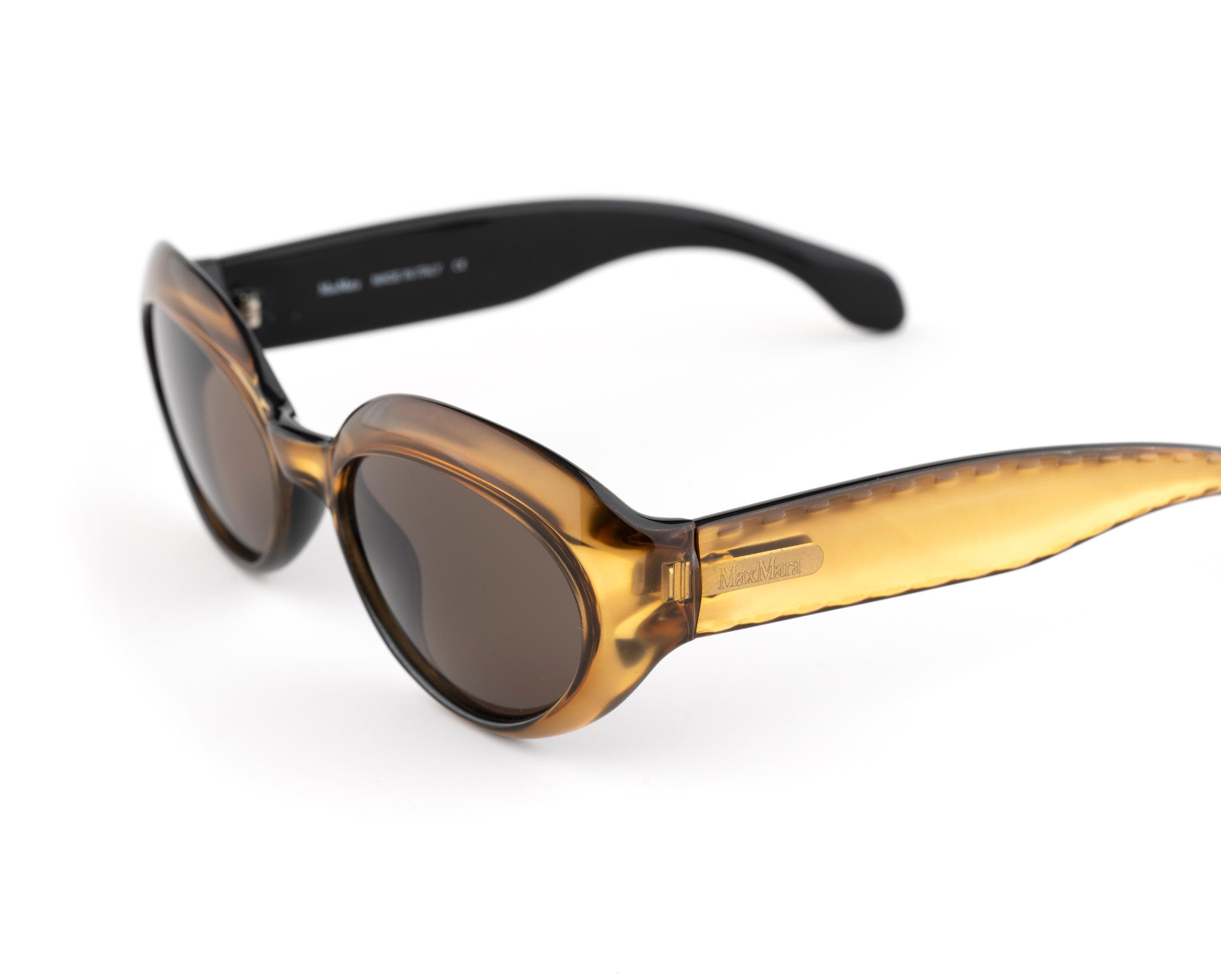 Maxmara Sunglasses MM10, Chunky Honey Amber Acetate, Vintage 