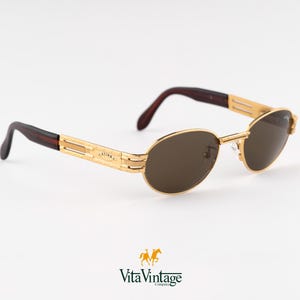 Sting 4170 Vintage Gold Frames - Occhiali da sole ovali piccoli Steampunk anni '90, regalo per donne e uomini - Nuovo vecchio stock