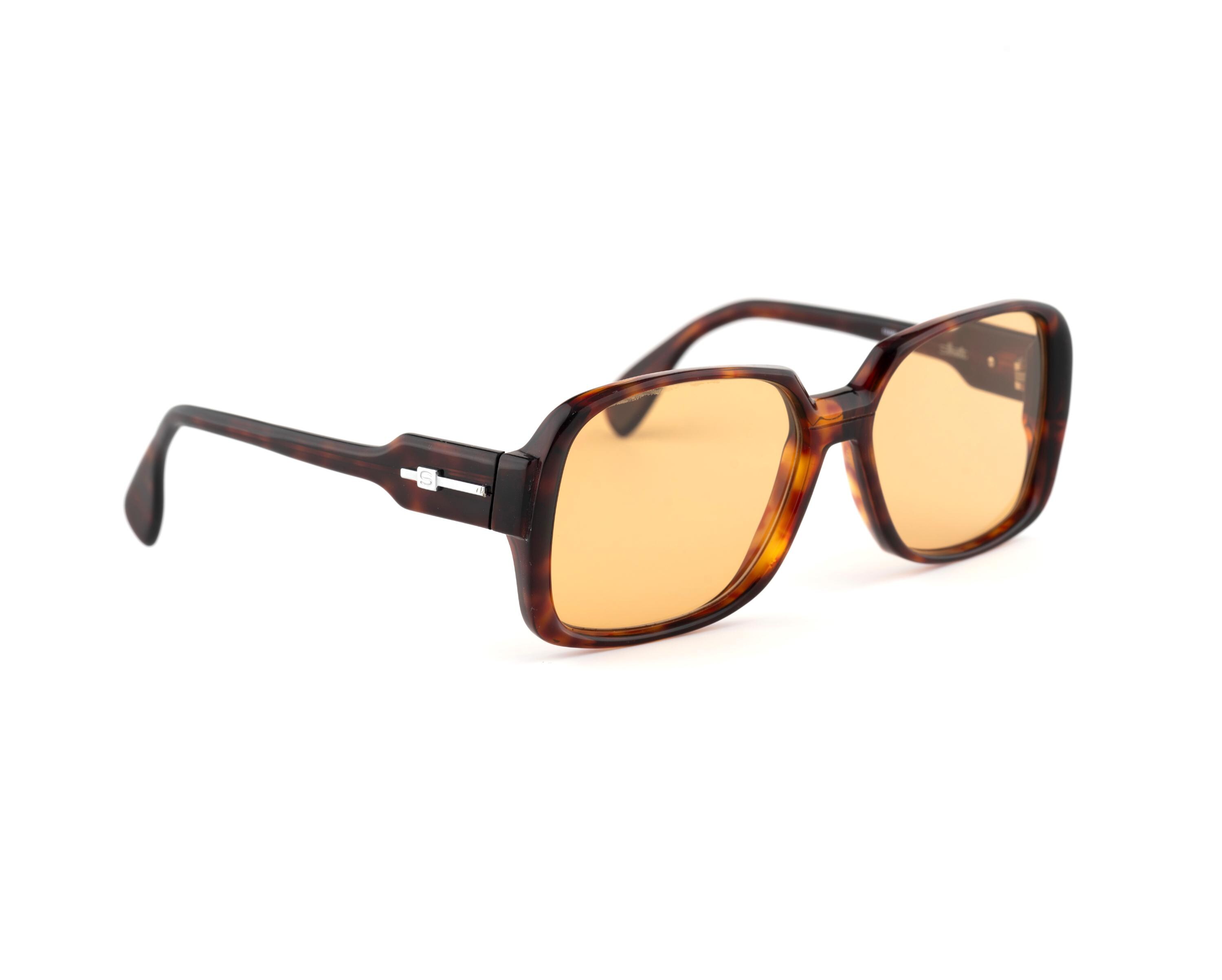 Silhouette Vintage Oversized Sunglasses Brown Amber Gradient Lens Austria Boho Brown Gradient Brown 1980s Vintage Sunglasses for sale | eBay main image 4