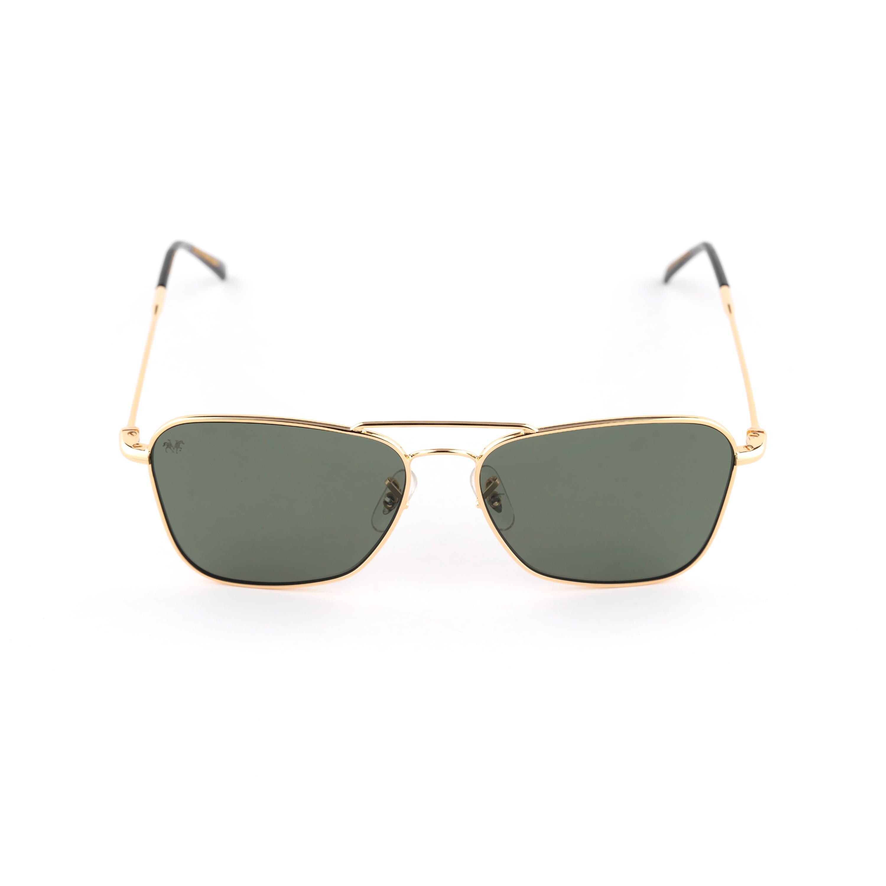 Gold Aviator Sunglasses, Vlux Club Handmade VV 1019, Concave  display picture 2