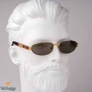 Sting 4171 Steampunk Sunglasses - 90s Tortoise and Gold Oval Vintage Frames Gift for Mens - New Old Stock