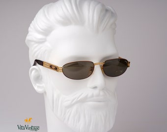 Sting 4171 Steampunk Sunglasses: 90s Tortoise & Gold Oval Frames