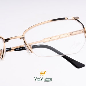 Cazal 464 vintage eyeglasses, 90s made in Germany semi rimless rectangle man vintage frame, NOS image 3