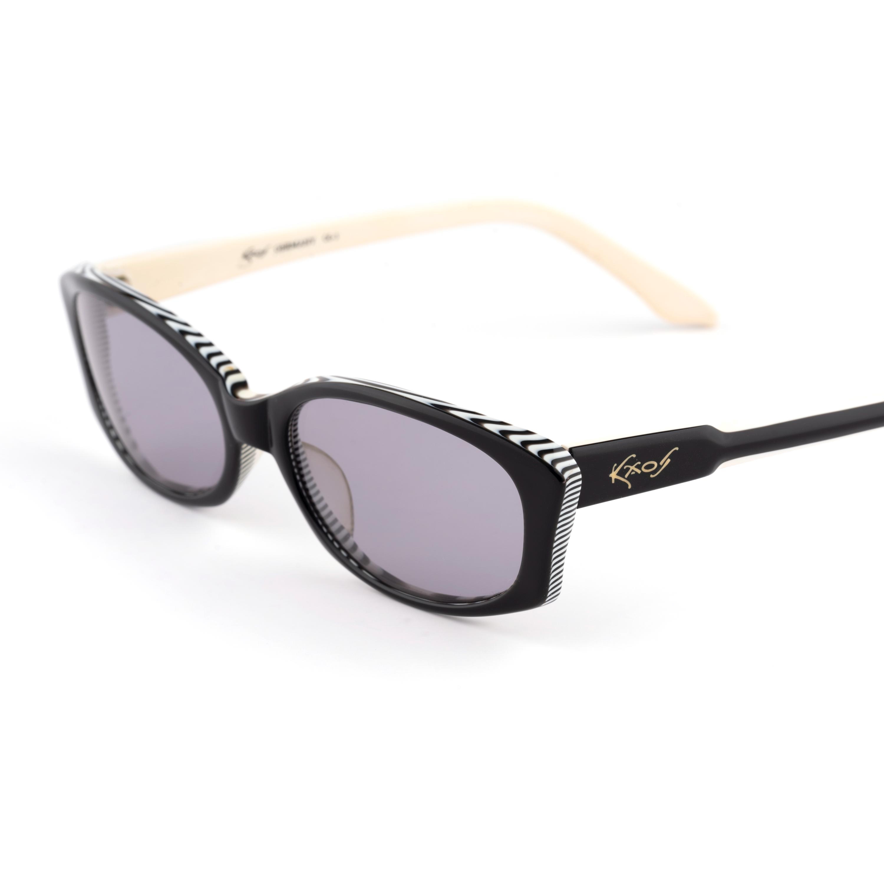 90s Graphic Monochrome Sunglasses, Black and White Acetate 