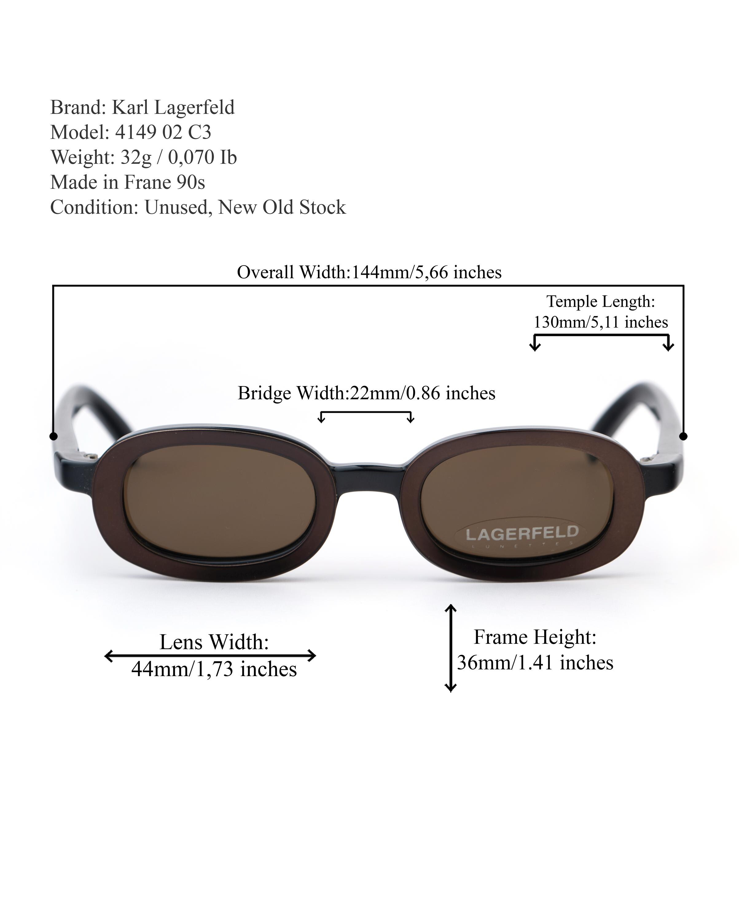 Karl Lagerfeld Vintage 90s Sunglasses | Chunky Oval Acetate Frame