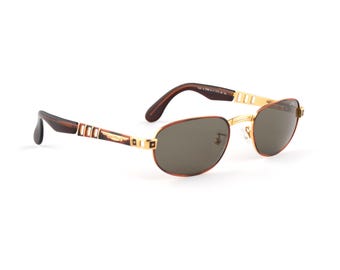 Sting Rectangular Sunglasses ITALY in Gold and Tortoise - Etsy display picture 3