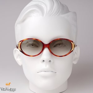 Roccobarocco Sunglasses - 90s Green Gradient Lenses Tortoise and Gold Cat Eye Vintage Frames Gift for Women - Used!